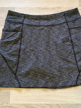 Athleta Skort Womens Sz Large Charcoal Gray Golf, Active, Outdoor, Pockets